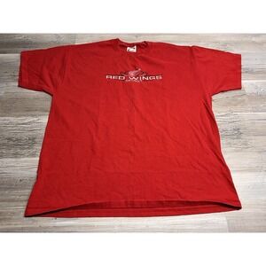 Vintage Embroidered‎ Detroit Red Wings T Shirt Size Large